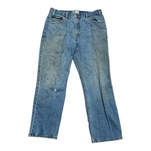 Signature Levi Strauss Jeans Mens 36x30 Regular Fit Distressed Denim Workwear